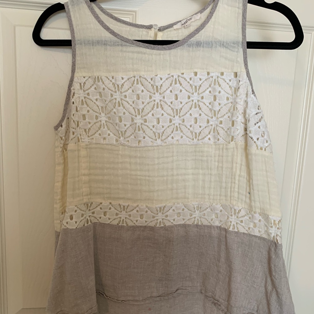 Off white and gray tank top